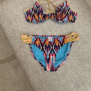 Colorful Patterned Bikini Set